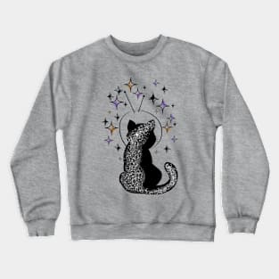 Space Kitty Watches the Stars Crewneck Sweatshirt